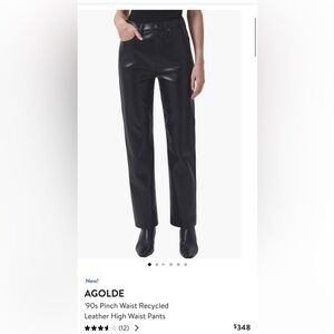 agolde leather trousers